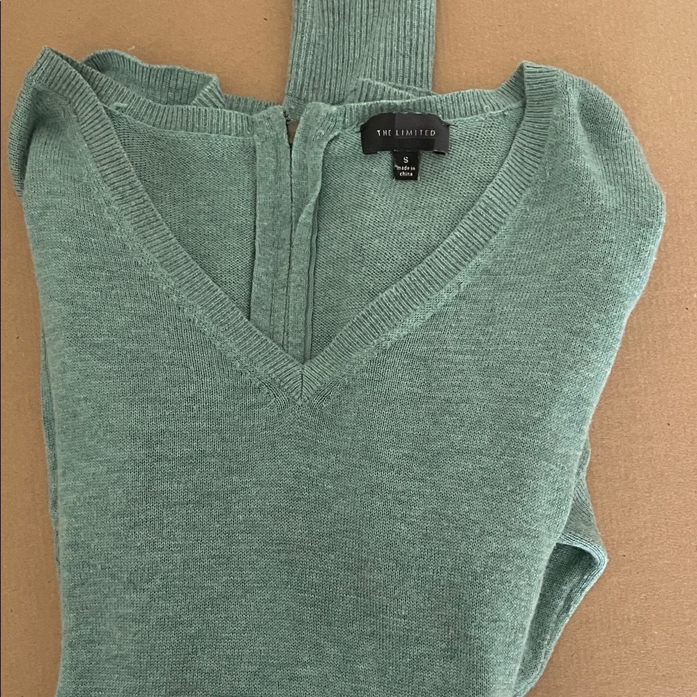 The Limited V-Neck Sweater in Sage